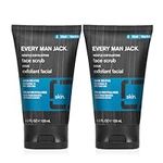 Every Man Jack Gentle Exfoliating Face Scrub For Men- Exfoliate Away Dead Skin, Moisturize, and Revive Tired Skin with Jojoba Beads, Hyaluronic Acid, and Caffeine - 125 mL Men’s Face Scrub -Twin Pack