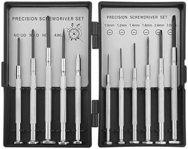 Gunpla 11pcs Precision Screwdrivers Set, Mini Phillips Slotted Screw Drivers Heavy Duty Comfortable Spinning Cap Professional DIY Tools for Jewelry Mechanics Electronics Computer Watch Repair