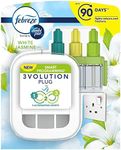 Febreze 3Volution, Air Freshener Plug-In Starter Kit, 1 plug + 1 refill (20 ml x 3), White Jasmine (Packaging May Vary)