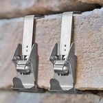 Hangman Brick Hangers Clamps Outdoor Heavy Duty 2-1/4" to 2-3/4" Brick Hooks 30lbs No Wall Damage: No Drill, Holes, Nails or Screws (2 Pack)