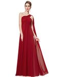 Ever-Pretty Womens Sleeveless Long Chiffon Mother of The Bride Dress 10 US Burgundy