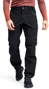 RevolutionRace Cyclone 3L Shell Pants für Herren, wasserdichte Hose mit Recco-Reflektoren zum Wandern, Black, L