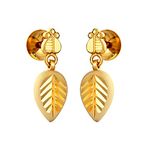 Joyalukkas 22K (916) Purity BIS Hallmark Yellow Gold Drop Earrings for Girls.