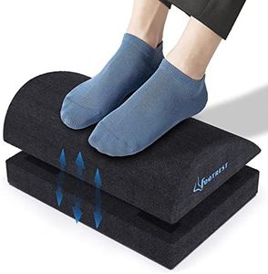 Mesqool Repose-pieds Réglable sous Bureau, Coussin Ergonomique avec Ruban Adhésif Magique pour Hauteur Ajustable, Mousse à Mémoire de Forme et Base Antidérapante, Voyages