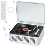 Gueray CD Player with Speakers HiFi Stereo Sound for Home,Bluetooth Retro Wood CD Music Players FM Radio with Remote Control,Support USB & AUX Playback