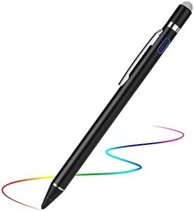 Evach Active Stylus Digital Pen with Ultra Fine Tip Stylus for iPad iPhone Samsung Tablets, Compatible with Apple Pen,Stylus Pen for iPad Pro, Black