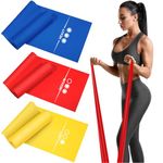 Haquno 3 Pack Exercise Resistance Bands with 3 Resistance Levels;1.8M Exercise Bands for Women and Men. Ideal for Strength Training, Yoga, Pilates