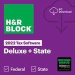 H&R Block Tax Software Deluxe + Sta