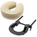 Saloniture Adjustable Massage Table Face Cradle and Pillow 3" Foam - Cream