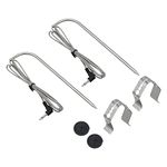 Meat Probe for Pit Boss Pellet Grill,Grill Thermometer Accessories for Pit Boss Pellet Smokers with Digital Control Meat Probe Capability,Temperature Probes with 2 Pc Probe Clips and Probe Grommet