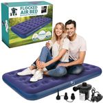 Supply Cube Air Bed - Durable Waterproof Inflatable Mattress - Comfortable & Versatile Camping Mattress & Blow Up Bed - Ideal Air Mattress for Camping & Home Use - Double Airbed with AC Electric Pump