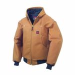 Tough Duck Men's Bomber with Hood Outerwear, Brown, XL