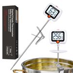 10" Long Digital Candy Fry Thermometer with Pot Clip Rotating Display Best Instant Read Food Meat for Candy Making or Frying