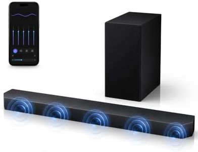 Hoouwrd 3.1.2 Channel Soundbar with Wireless Subwoofer for TV, Dolby Atmos & DTS Virtual:X Home Theater Audio System, Q-Symphony Compatible, HDMI eARC, 4K Video Pass-Through, Bluetooth, Titan Black