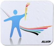 Allsop Anti-Slip Computer Laptop PC Mousemat Pad - White - Olympic Design