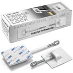 Refrigerator Lock Without Padlock - Fridge Locks for Adults, Freezer Lock, Child Safety Refrigerator Door Lock for Freezer, Mini Fridge and Cabinets (White)