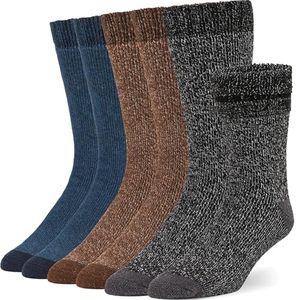 Alvada Merino Wool Hiking Socks Thermal Warm Crew Winter Boot Sock For Men Women 3 Pairs ML