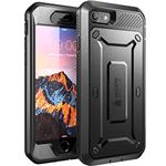 SUPCASE Unicorn Beetle Pro Series Case Designed for iPhone SE 3 (2022) / iPhone SE 2 (2020) / iPhone 7/8, Full-Body Rugged Holster Case with Built-In Screen Protector (Black)