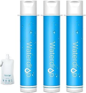 Waterdrop Water Filter Camping, 0.1 Micron Water Filtration System, 3 Pack Water Filter Outdoor Drinking Water Purifier for Emergency Hiking Travel