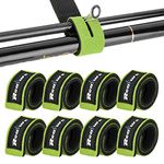 Realure 8 Pcs Fishing Rod Straps Adjustable Neoprene Ties Straps Elastic Fishing Rod Belt Ties for Fixed Fishing Rods Gear Strap Spinning Rod Sea Rod Feeder Rod Carp Rod Wrap Protectors