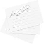 Bliss Collections Silver Foil Share a Memory Cards, Pack of 50, 4x6 Cards for Wedding, Shower, Birthday, Funeral, Celebration of Life, Retirement, Graduation, Going Away, Life Memories, USA Made