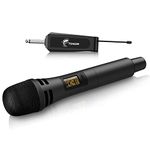 TONOR Wireless Microphone, UHF Cordless Handheld Dynamic Karaoke Singing Microfono Mic set with Rechargeable Receiver for Karaoke Machine, Wedding, DJ, Party, Speech, Church, Class Use TW310 Black