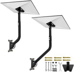 MONOJOY Starlink Gen 3 Wall Mount Standard Kit, Heavy Duty Alloy Steel Mounting Bracket for Starlink V3 Dish, Weatherproof Anti-Rust Starlink Mount with Complete Installation Hardware, Grey