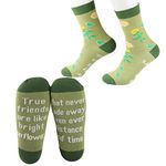 Friends Socks Friendship Gifts 2 Pairs Friend Sunflower Socks Bff Friend Gifts Birthday Gifts for Friends Long Distance Gift (Friends Socks)