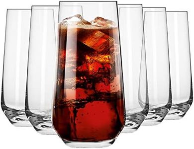 Krosno Vasos de Agua Jugo Highball | Conjunto de 6 Piezas | 480 ML | Colección Splendour | Perfectos para Uso en Casa, Restaurante y en Fiestas | Apto para Lavavajillas
