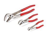 TEKTON Angle Nose Slip Joint Pliers Set, 5, 7 and 10-Inch, 3-Piece | PGA16103