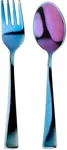 Ahimsa Stainless Steel Kids Utensils - Kids Fork and Spoon Set, Pediatrician Designed Toddler Utensils, 100% BPA Free & Dishwasher Safe (Iridescent Blue)