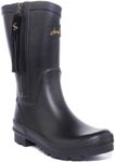 Joules Women's Rosalind Rain Boot, Black, 5 UK