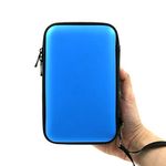 ADVcer 3DS Case, EVA Waterproof Hard Shield Protective Carrying Case with Detachable Hand Wrist Strap for Nintendo New 3DS XL, New 3DS, 3DS XL, 3DS, 3DS LL or 2DS XL or DSi, DS Lite (Blue)