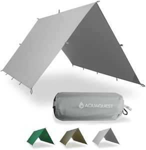 AquaQuest Guide Camping Tarp - Ultralight Tent Cover or Rain Fly - Waterproof Camping Gear Must Haves for Hiking, Hammock, Bivy & Survival, 20 x 13 ft, Stealth Gray