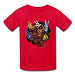 Flycro Kid's Retro Five Nights At Freddy T-shirts Size XL Red