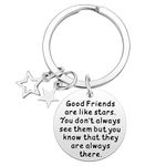 M Men Style Friendship Gifts - Good Friends are Like Stars Friendship Keychain KeyS33 Holder - Bikes/Key Chain For Car Keychain/Double Key Ring/Keychain For Office Home