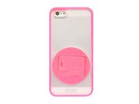 cellet Hybrid Proguard Case with Kickstand for Apple iPhone 5 - Pink/Frost Clear