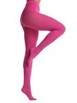 EVERSWE Women's 80 Den Soft Opaque Tights, Women's Tights (XXL-3XL, Fuchsia)