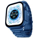 Fire-Boltt Gladiator 1.96" Biggest Display Luxury Stainless Steel Smart Watch with Bluetooth Calling, Voice Assistant &123 Sports Modes, 8 Unique UI Interactions, 24/7 Heart Rate Tracking (Blue)