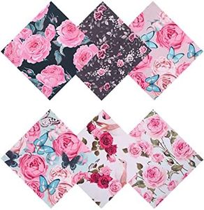 6PCS Thickened Glasses Cleaning Cloth Elegant Flower Design Microfiber Cleaning Cloth, Multi-Colored Eyeglass Lens Cleaning Cloths, Soft Wipes for Reusable Eyeglass and Phone Screens, 6.3 x 6.3 inches