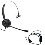 Polycom compatible XS 820 Direct Connect Headset with Inteli Cord - SoundPoint® Phones: IP450, IP501, IP550, IP560, IP601, IP650, IP670, VVX300, VVX310, VVX400s, VVX500, VVX600, VVX1500, CX300, CX600