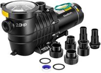 VIVOHOME 2.0HP 6500 GPH 115V Pool Pump, Self-Priming Energy Saving, 1.25" & 1.5" & 2" Inlet w/Strainer Basket for In/Above Ground Pools