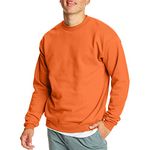 Hanes Men's EcoSmart Sweatshirt, Safety Orange, Large