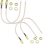 HCFeng SMA Female to Weld The pin Wire Low Loss RF Coaxial Cable 4 Pcs SMA Female Pigtail Antenna Wi-Fi Coaxial RG-178 Low Loss Cable [7.9 inc /20 cm-4pack]