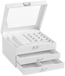 SONGMICS Jewelry Box, Lockable Jewe