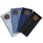 Vicloon Denim Waist Extenders, 4 Pcs Waist Extender Button, Trouser Extenders Waistband Extenders, Adjustable Wasitband Expanders for Pants Jeans Skirt Trousers - 4 Colors