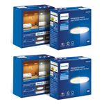 PHILIPS 10-watt Round LED Up-Down Downlighter | Twinglow 10-watt LED Downlighter for Home & Decoration | Colours : Warm White + Cool Day Light, Pack of 2