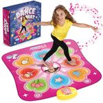 Play22 Dance Mat for Kids - Best Birthday Gifts for Girls & Boys Electronic Dance Game Toy for Kids, Adjustable Volume, 5 Levels - Dance Pad with LED Lights & Built-in Music for Ages 3-8 Years Old