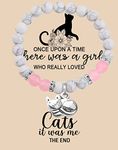 MAOFAED Cat Gift Cat Lover Gift Cat Owner Gift Once Upon A Time There Was A Girl Who Really Loved Cats Animal Gift (once upon cat beadCA)