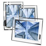 STARVAST 5" x 7" Photo Frames Glass Picture Frame Portrait Landscape Display for Family Office Table Decorations - 3 Pack